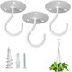 thumbnail image 1 of Ganchos de techo para plantas: perchas de metal resistentes montadas en la pared para colgar comederos de pájaros, jardineras, campanillas de viento, incluyen anclajes profesionales para paneles, 1 of 5