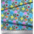 thumbnail image 3 of Soimoi Japan Crepe Satin Fabric Leaves & Floral Artistic Print Sewing Fabric Yard 42 Inch Wide, 3 of 3