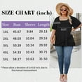 thumbnail image 6 of Bukemao Women's Square Neck Peplum Blouse - Plus Size Casual Flowing Summer Top with Short Sleeves, 6 of 6
