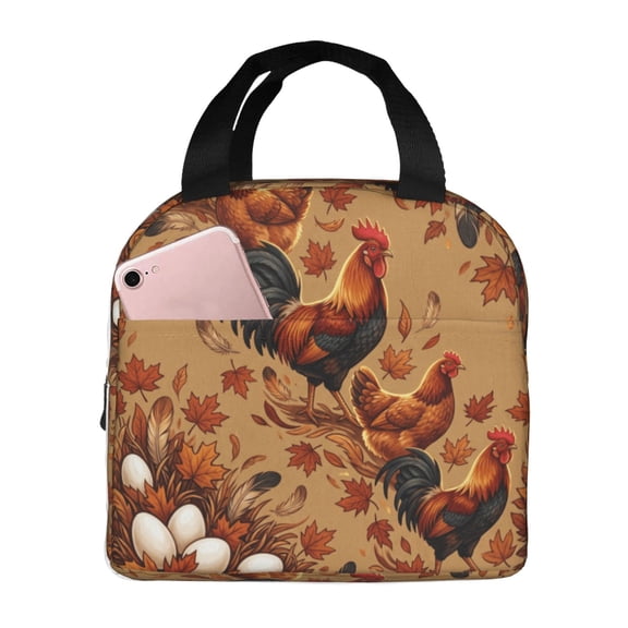 Chicken Lunch Bag For Women Men, Insulated Reusable Lunch Tote Bag, Large Capacity Lunch Box For Work, Leakproof Cooler Lunch Bag For Office Picnic Travel