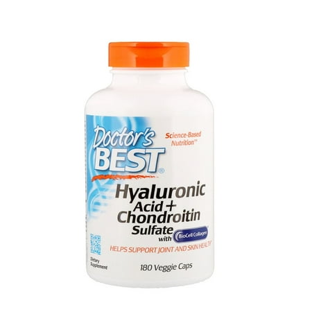 Doctor's Best, Hyaluronic Acid + Chondroitin Sulfate , 180 Veggie Caps(pack of