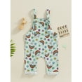 thumbnail image 2 of Bslissey Newborn Baby Girls Boys Irish Festivals Overalls Shamrock Print Suspender Jumpsuit Infant Casual Sleeveless Romper Pants Summer Clothes 3M 6M 12M 18M, 2 of 8