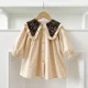 thumbnail image 1 of Ropa para bebés y niños, mono con solapa Floral Retro para niñas, vestido de manga larga para niñas, vestido para hermanas, vestido de una pieza para niños pequeños, 1 of 6