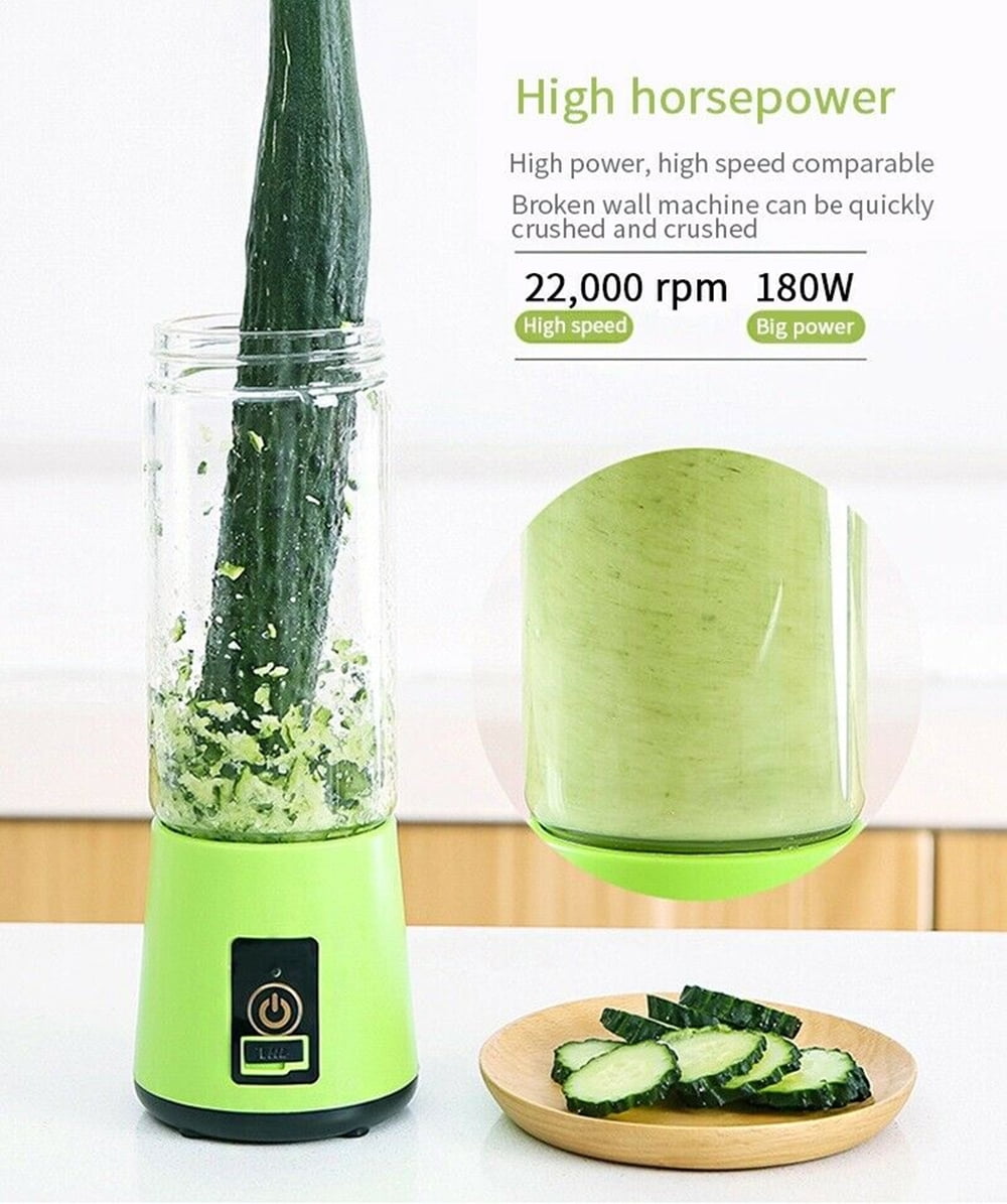 HERBALIFE 300ml Portable Personal Blender Juicer Cup USB Rechargeable Smoothie  Mixer Bottle 2 Blades Mini USB Juicer Cup Travel Lid Small Fruit Juice  Blender