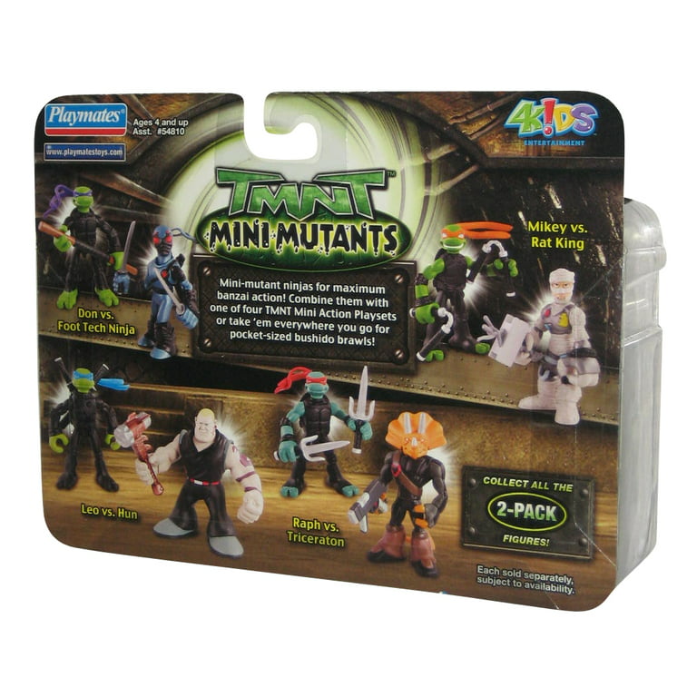 Teenage Mutant Ninja Turtles TMNT (2007) Mini Mutants Leonardo vs. Hun  Figure 2-Pack 