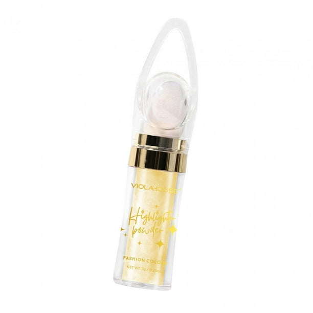 Polvos iluminadores en barra para dar palmaditas, cosméticos para rostro, cuerpo, labios, maquillaje, iluminar amarillo