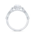 thumbnail image 2 of Rosec Jewels Certified Lab Created Diamond Art Deco Engagement Ring for Women (EF-VS Quality), 14K White Gold, US 9.00, 2 of 8