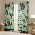 thumbnail image 2 of Erosebridal Farm Animal Curtains & Drapes Black Green Blackout Curtains, Horse Highland Cattle Curtains Rooster Sheep Goat Black Out Curtains Duck Pig Honey Bee Window Drapes Sketch Style Room Decor, 2 of 5