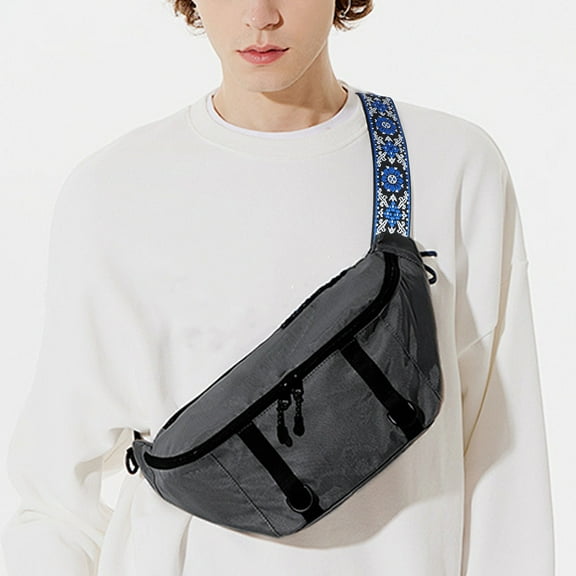 Masteelf Adjustable Floral Embroidered Bag Strap Flower Handbag Strap Wide Guitar Crossbody Straps Belts for Purse Replacement Accessories