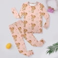 thumbnail image 2 of Outfits for Girls Graphic Print Long Sleeve Crew Neck Top And Trousers 2 Piece At Home Wear Baby Girls' Clothing Sets 2 Years-3 Years, 2 of 5