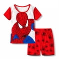 thumbnail image 5 of Conjunto de Pijamas de verano para niños, camiseta de manga corta, pantalones cortos, Pijamas para niños y niñas, Pijamas de dibujos animados, cosplay de Spiderman, ropa de dormir para bebés, 5 of 5