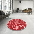 thumbnail image 4 of Ahgly Company Machine Washable Indoor Square Transitional Light Coral Pink Area Rugs, 6' Square, 4 of 7