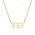 thumbnail image 2 of WREESH Collier Classique Mode Couple avec Numéro d'Or, Accessoires, Pendentif Clavicule, 2 of 2