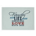 thumbnail image 1 of Family Cutting Board, Vintage Greeting Card Inspired Design with a Words About Family and Love, Decorative Tempered Glass Cutting and Serving Board, Small Size, Black Pale Blue Red, by Ambesonne, 1 of 1
