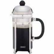 BonJour Coffee Stainless Steel French Press with Glass Carafe, 12.7-Ounce, Monet, Black Handle