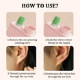 thumbnail image 5 of 240Pcs Ear Hole Ear Care Kit, Ear Piercing Cleaning Kit, Earrings Hole Cleaner with 10ml Cleaning Solution, Portable Travel Set for Women Men (Pink), 5 of 6