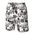 thumbnail image 6 of Uemuo Beach Pattern Men's Swim Trunks Hawaiian Beach Bathing Suit Swimsuits Beach Quick-Dry Shorts with Pockets-X-Large, 6 of 9