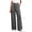 Dark Gray-wide leg work pants for women, variant on Wide Leg Work Pants for Women High Waist Straight Leg Khaki Pant Slacks Drape Office Trousers with Pockets L