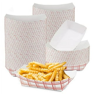 Chinco 100 Pieces Paperboard Kraft Food Trays 4 Corner Pop up Food Tray  Disposable Foldable Cardboard Trays Movie Night Snack Trays Party Container