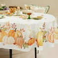 thumbnail image 4 of Oval Tablecloth Fall Tablecloth Oval Autumn Thanksgiving Table Cloths Pumpkin Fall Leaf Print Tablecloths Stain-Resistant Anti-Wrinkle Washable 60x120 Inch, 4 of 6