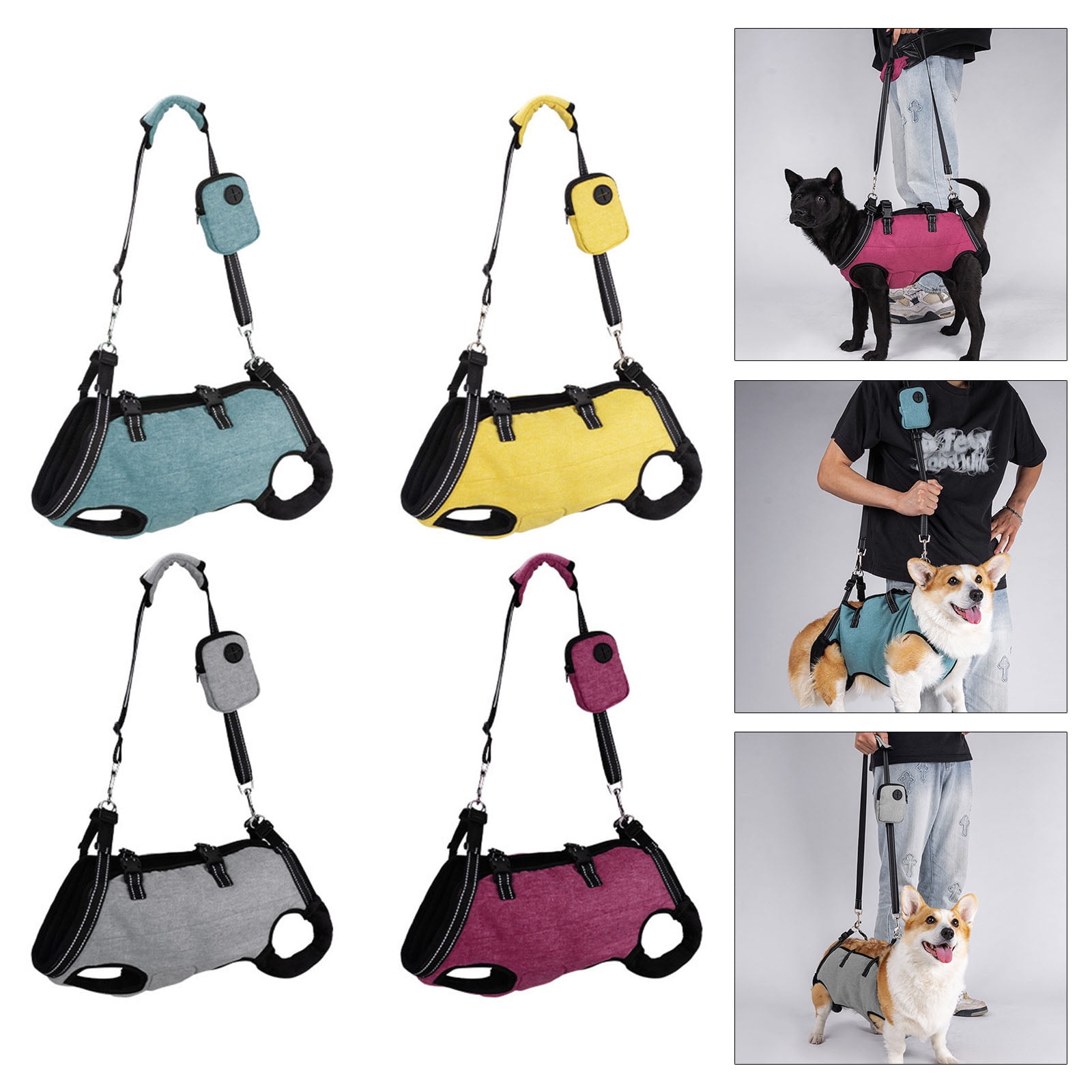 Rehabilitative Dog Slings Vests Adjustable Strap Lift Harness Shockproof Chest Support For Elderly Pet Outdoor Use