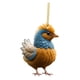 thumbnail image 4 of Colgante de pollo de dibujos animados, adorno decorativo para coche, llavero de pollo acrílico Amarillo, 4 of 9