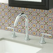 InHome Tuscan Tile 10 in. x 10 in. Peel and Stick Resin Backsplash Tiles (4-Pack)