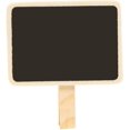 thumbnail image 3 of 10 pc Mini Retangle Chalkboard with Wooden Blackboard Clip for Message Board Signs Wedding Birthday Party Decorations, 3 of 7