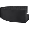 thumbnail image 5 of Meridian Furniture Arc Black Vegan Leather Modular Sectional, 5 of 12