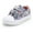 Blue Flower, variant on Kid's Walking Sneakers Purple Girls Canvas Shoes Size 4