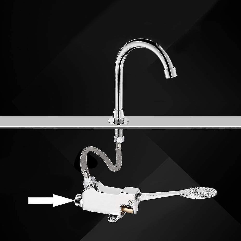 Foot Pedal Faucet Bathroom Sink Faucet Set Medical Laboratory Foot Pedal Sink Faucet Kit Accessories -