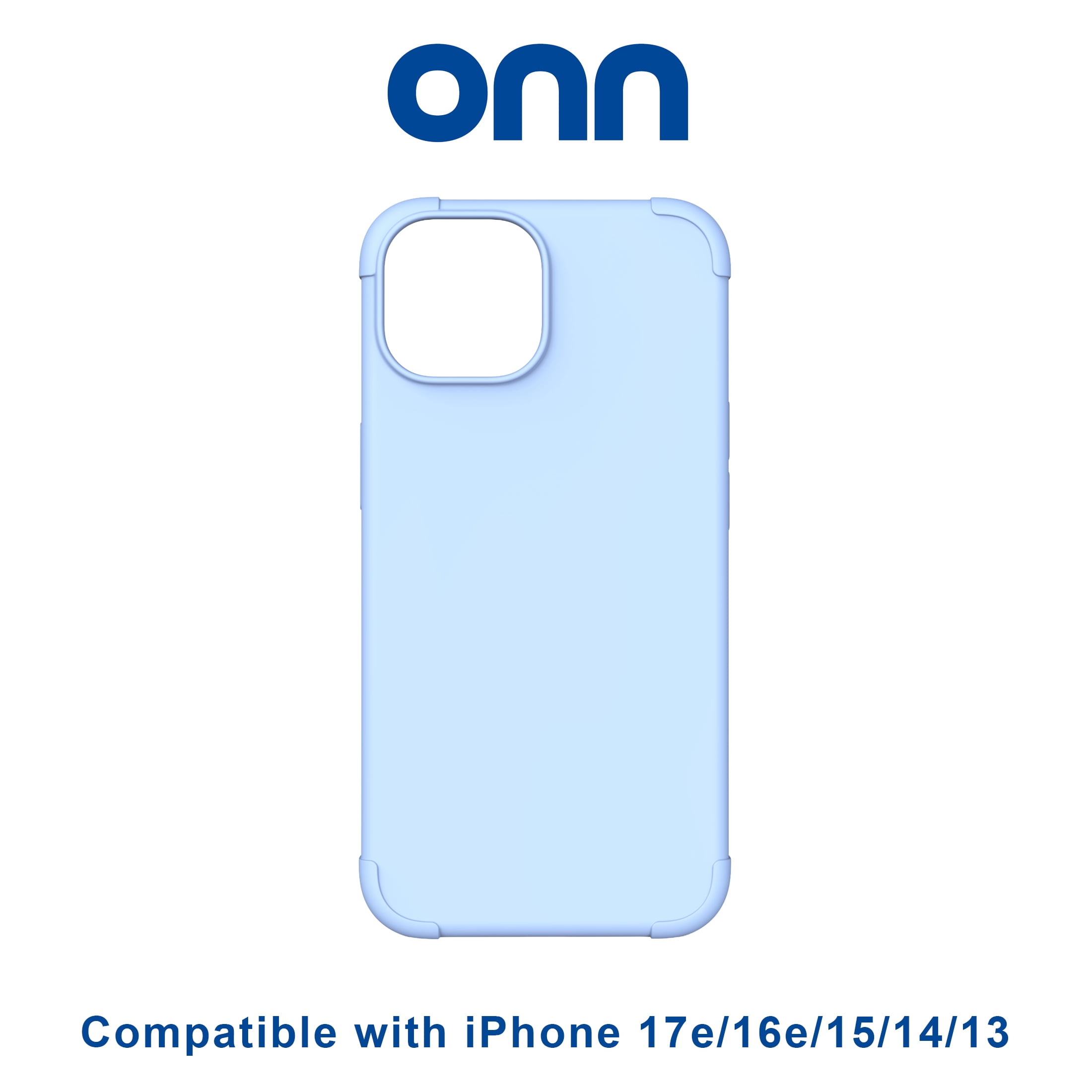onn iPhone 17E/16E/15/14/13 Phone Case with MagSafe Compatibility, Blue