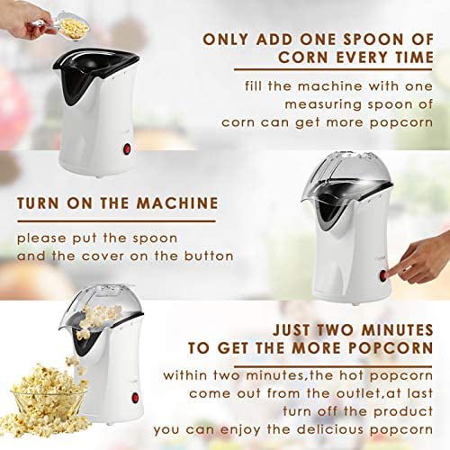 Hicient 1200W Popcorn Machine, Power Saving Safety and Health 
