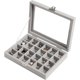 thumbnail image 1 of Bandeja de joyería de rejillas, organizador de aretes de terciopelo, organizador de joyas con tapa transparente, organizador de aretes con bloqueo, cajas de joyería y soporte, 1 of 4