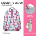 thumbnail image 5 of Hedgehog and Flowers Backpack for School,Cute School Bag,Schoolbag with Adjustable Shoulder Straps & Padded Back,15.3"x11"x7.1".﻿, 5 of 6