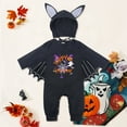 thumbnail image 2 of mgoYE Halloween Clothes Skeleton Baby Boys Girls Skull Skeleton Halloween Outfit Romper with Hat|Dark Purple 3-6 Months, 2 of 9