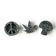 SPARQ Home Soapstone Psychedelic Whiskey Shapes / Rocks - Set of 3