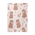 thumbnail image 2 of 54x54 Inch Tablecloth Polyester Square Tablecloth for Home Kitchen Dinner Decor Cute Capybaras, 2 of 9