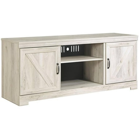 Bowery Hill Modern 63" Engineered Wood TV Stand in White Wash