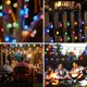 thumbnail image 5 of Cadena de luces de bola de cristal solar para jardín, patio, fiesta familiar, boda, color cálido, 9,5 m, 50 led, 5 of 5