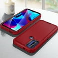 thumbnail image 5 of ELEHOLD for Motorola G Pure/Moto G Power 2022 Rugged Hybrid Case Military Grade Shockproof 360° Full Body Protection Slim Fit Anti-Scratch Case,Red, 5 of 7