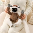 thumbnail image 2 of Mono de Peluche de Terciopelo Realista 9.8'' Lémur de Simulación Juguete de Peluche Muñeco Regalo de Cumpleaños, 2 of 4
