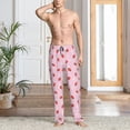 thumbnail image 2 of Balery Strawberry Floral Pantalones de pijama para hombre, pijama ultraligero, pantalón de descanso-Medium, 2 of 6