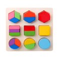 thumbnail image 3 of Educational Puzzle Sets Wooden Geometry Wood Toys For Baby Kids Early Learning, 3 of 6