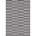 thumbnail image 1 of Unique Loom Outdoor Striped Classic Rug 4' x 6' Rectangle Charcoal/Ivory, 1 of 1