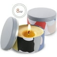 thumbnail image 2 of Hearth & Harbor Tin Candle Jars for Making Candles -&nbsp; 8 Oz, 12 PCs DIY Candle Containers with Lids - Metal Candle Jars - Bulk Tins Storage for Candle - Abstract Shapes, 2 of 7