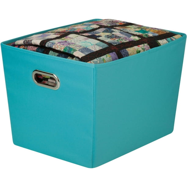 Honey Can Do Large Decorative Storage Bin with Handles, Multicolor