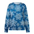 thumbnail image 4 of Chandail en Molleton de Noël pour Femmes 2023 Col Rond Mode Décontractée Manches Longues Imprimé de Noël Chandail en Molleton Hauts Blouse en Liquidation, 4 of 5