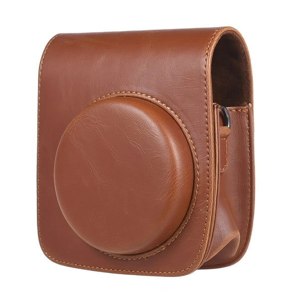 Caja de la cámara de la vendimia de la PU de protección bolsa bolsa de la cubierta del protector w / Abanopi Estuche para la camara