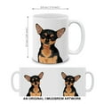 thumbnail image 5 of WIRESTER 11 Oz Ceramic Tea Cup Coffee Mug, Full Portrait Black Tan Chihuahua Dog, 5 of 8